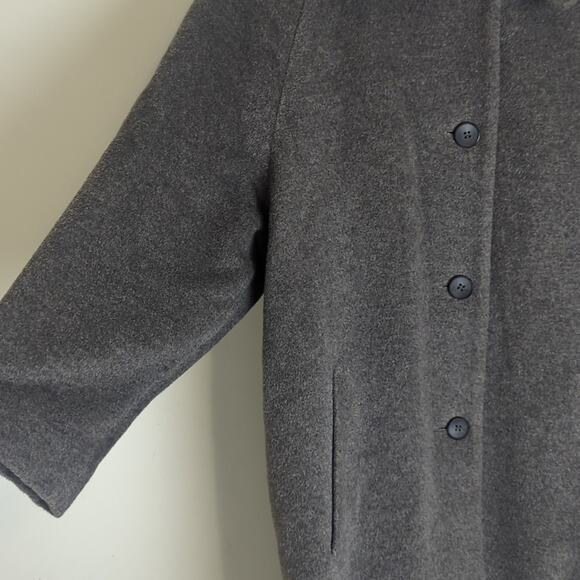 Vintage Lambswool Silk & Mohair Button Down Single Breasted Pea Coat Women's 12 - Picture 4 of 10